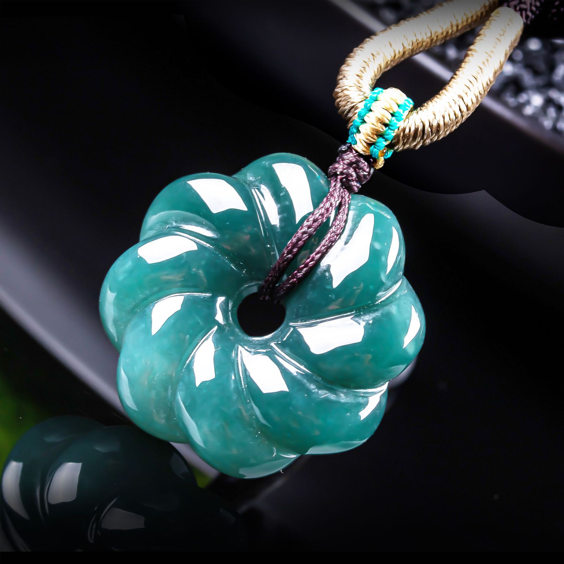 Cocktail Shaker Set - 天然ビルマ翡翠の花ペンダントネックレスアクセサリー、宝石のお守り、ファッションジュエリー、本物の翡翠、女性への高級ギフト