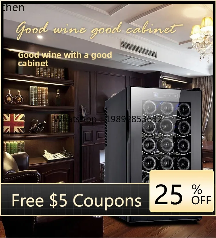 Wine & Beer Unlimited Spirits - cc26 18 パック赤ワイン恒温ワインキャビネット冷蔵庫電子空冷冷蔵キャビネット