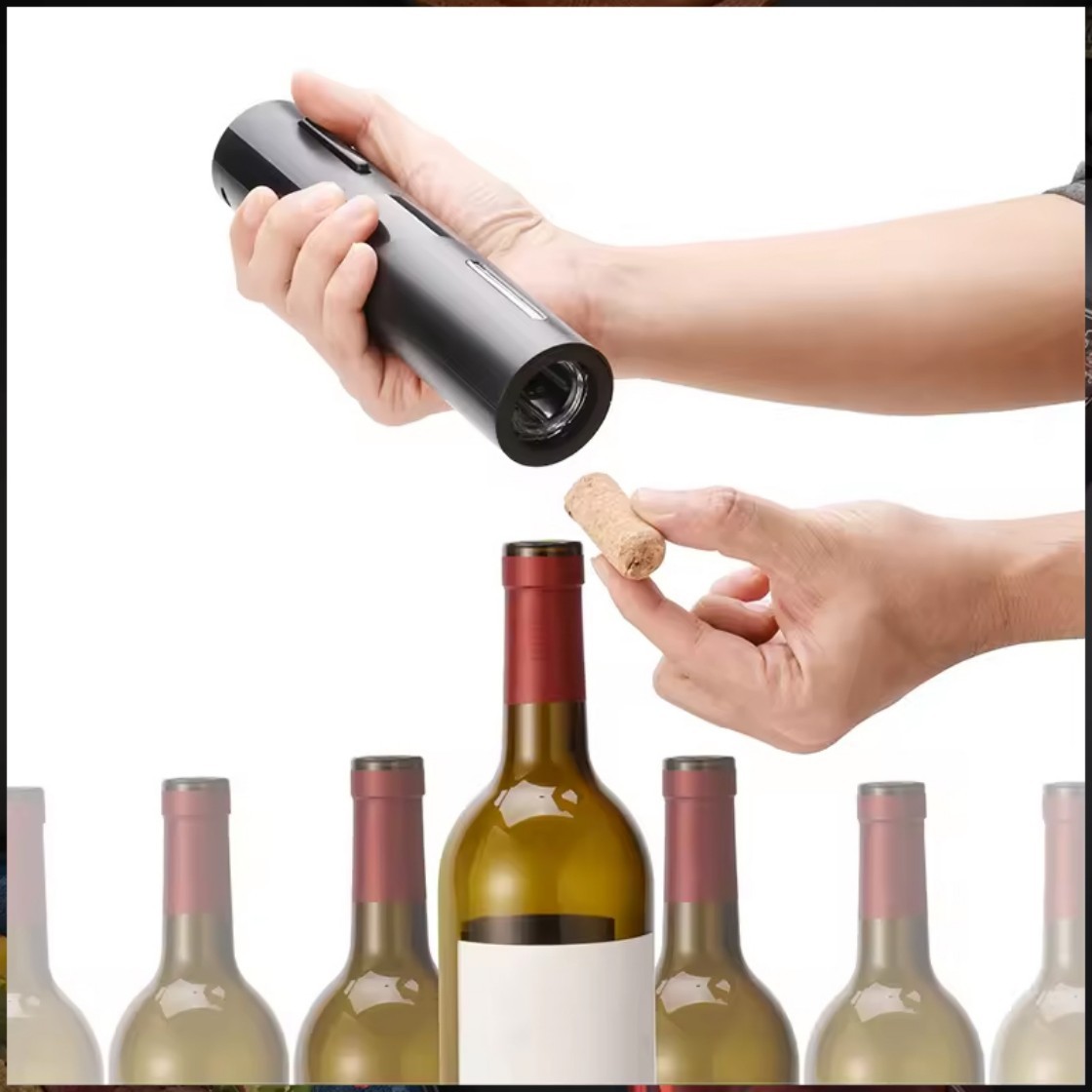 Wine Opener Electric - 電動ワインオープナーセット家庭用全自動コルク抜きデカンタ付きワインツールキット簡単な飲酒用ワインボトルオープナー