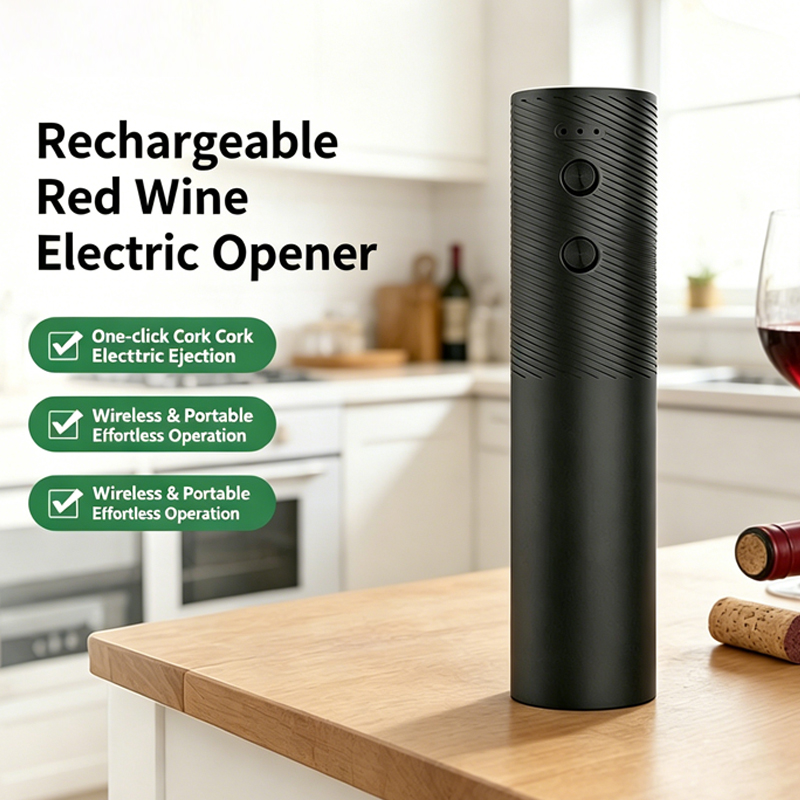 Wine Opener Electric - 充電式ワインオープナー電動自動コルク抜きワンクリックボタン開閉簡単操作ボトルオープナーキッチンホームバー用