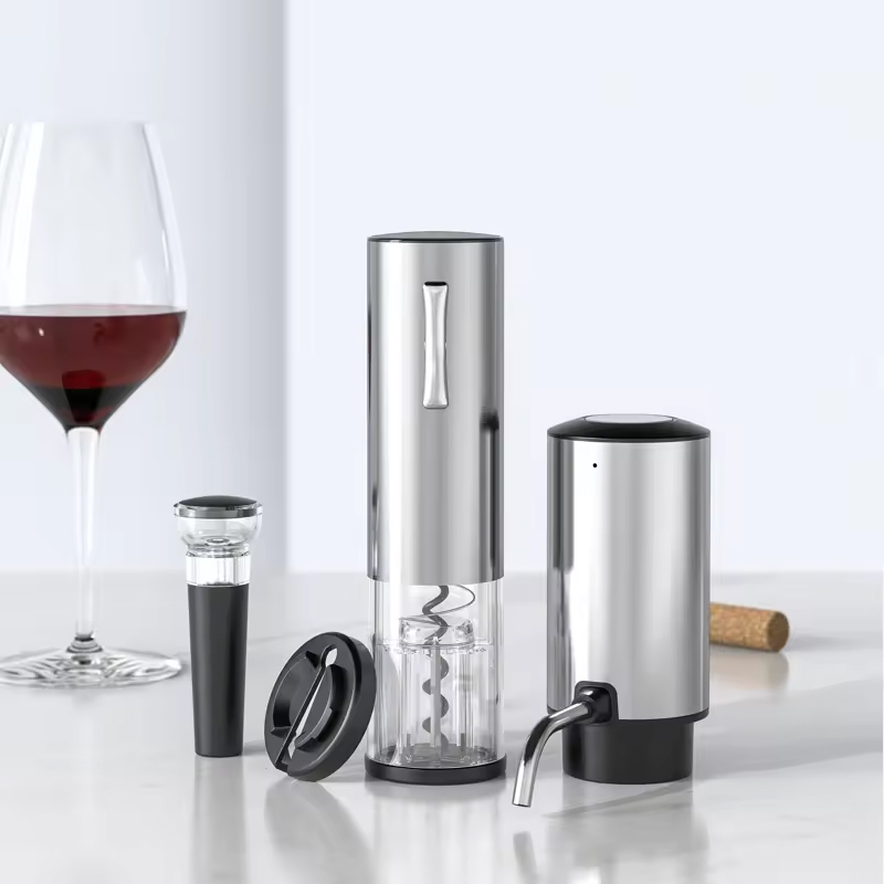 2024 新デザイン 4-in-1 リチウム充電式電気ボトル - Wine Opener Electric のレビューと価格