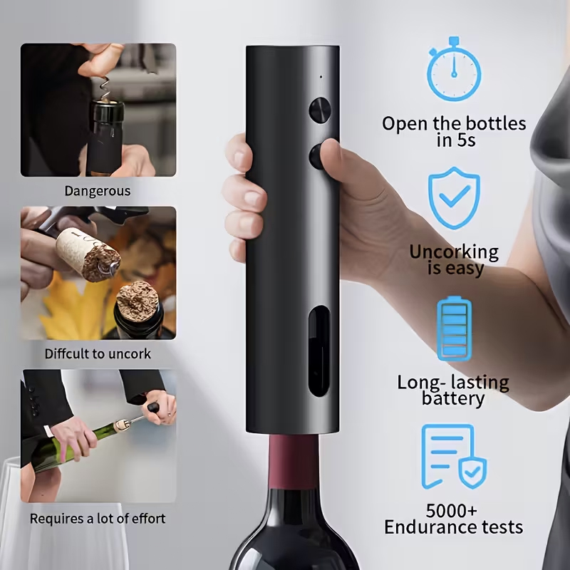 電動ワインオープナーセット新入荷 自動赤ワインコルク抜き 充 - Wine Opener Electric のレビューと価格