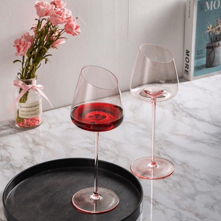 フランス産ピンクフラミンゴ赤ワイングラスセット クリスタルガ - Wine Or Beer のレビューと価格