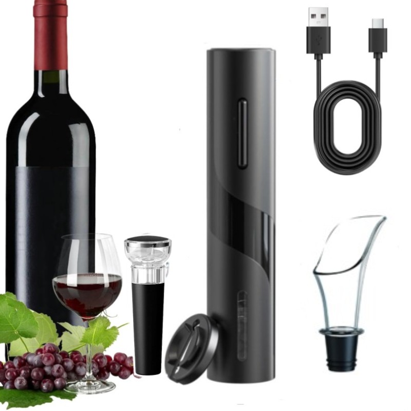 充電式多機能電動自動コークスクリューワインオープナーセットワ - Wine Opener Electric のレビューと価格