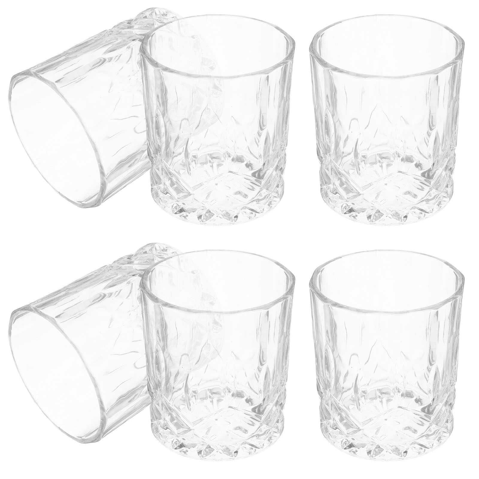 6個入りウイスキーグラスセット ユニークで洗練されたショート - Wine Beer Drink のレビューと価格