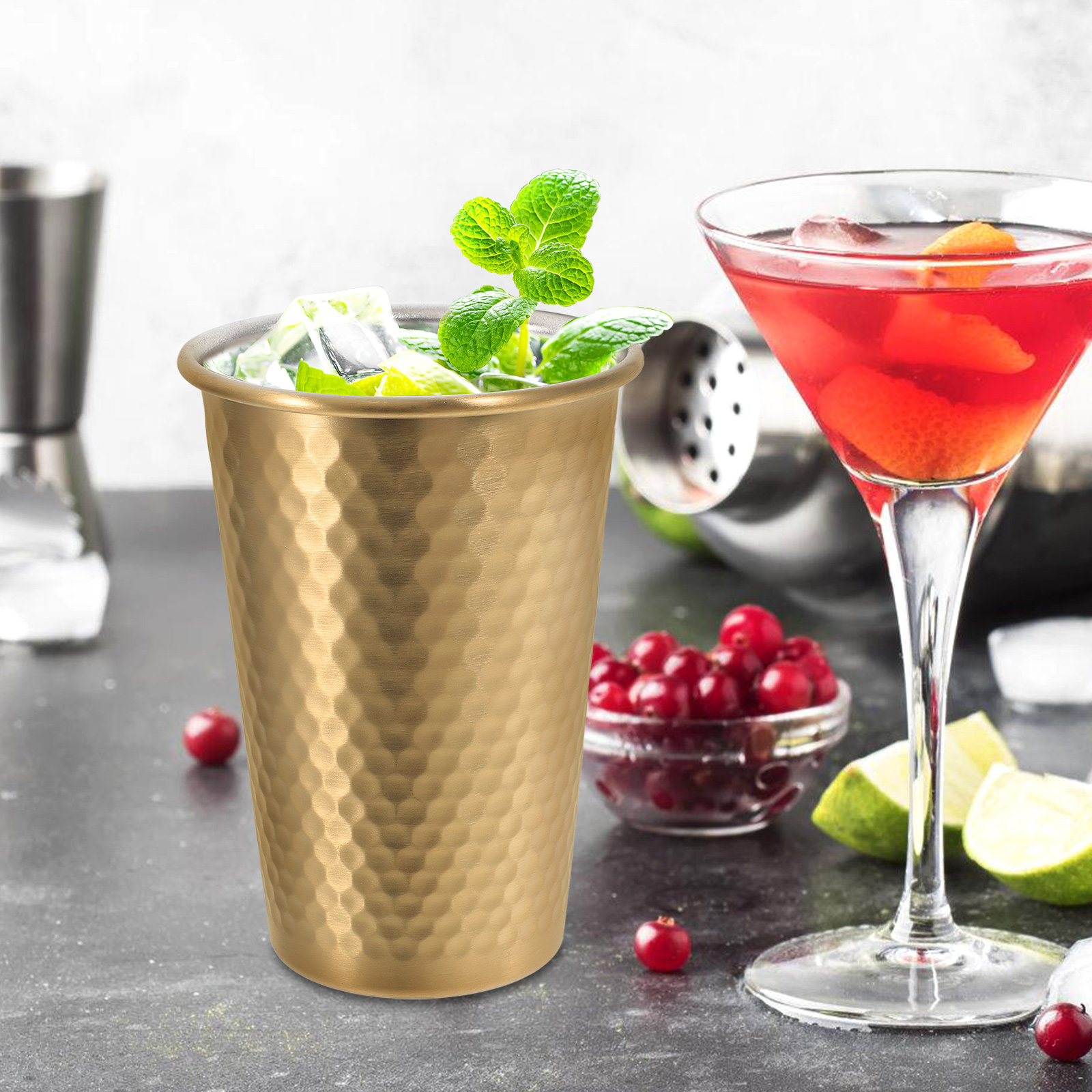 多機能ステンレス製ビールカップ 400ml ポータブルキャン - Wine Beer Drink のレビューと価格