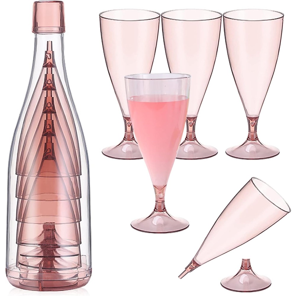 新しいプラスチック製折りたたみ式シャンパンワイングラスセット - Wine Or Beer のレビューと価格