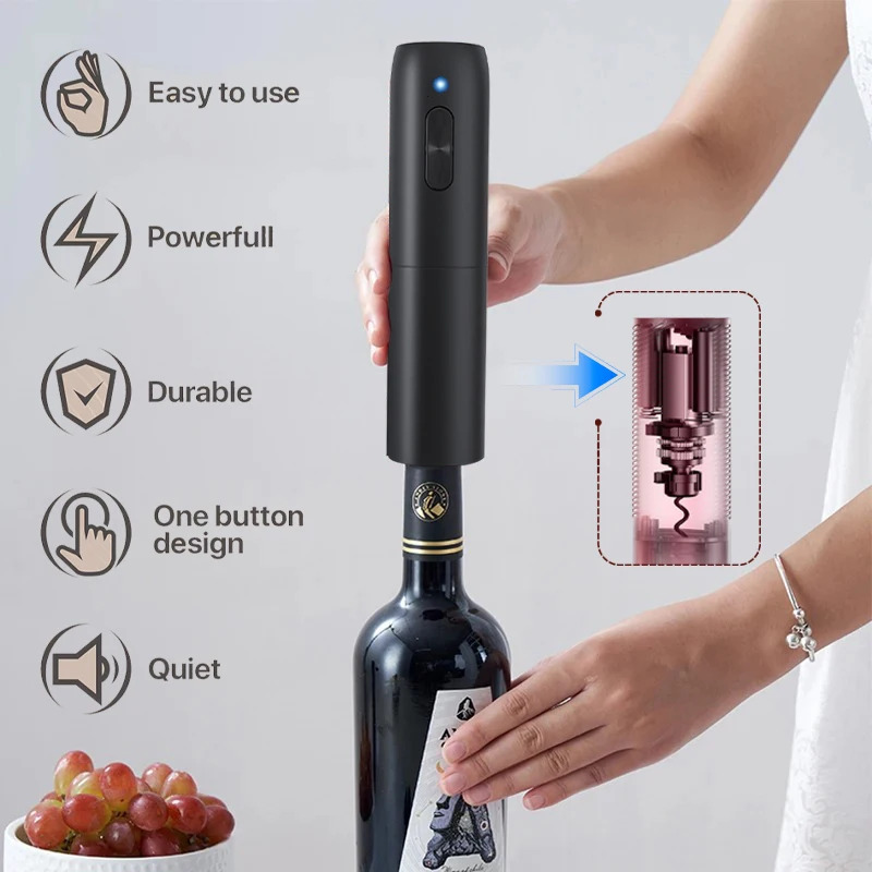 電動ワインオープナー 自動赤ワインコルクスクリュー 充電式ワ - Wine Opener Electric のレビューと価格