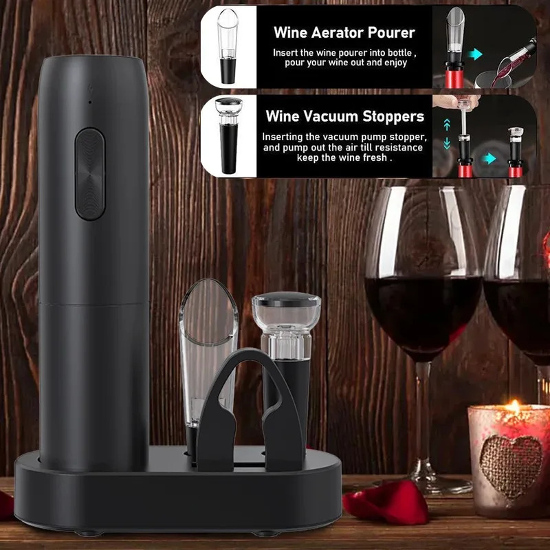 電動ワインオープナー 自動赤ワインコルクスクリュー 充電式ワ - Wine Opener Electric のレビューと価格