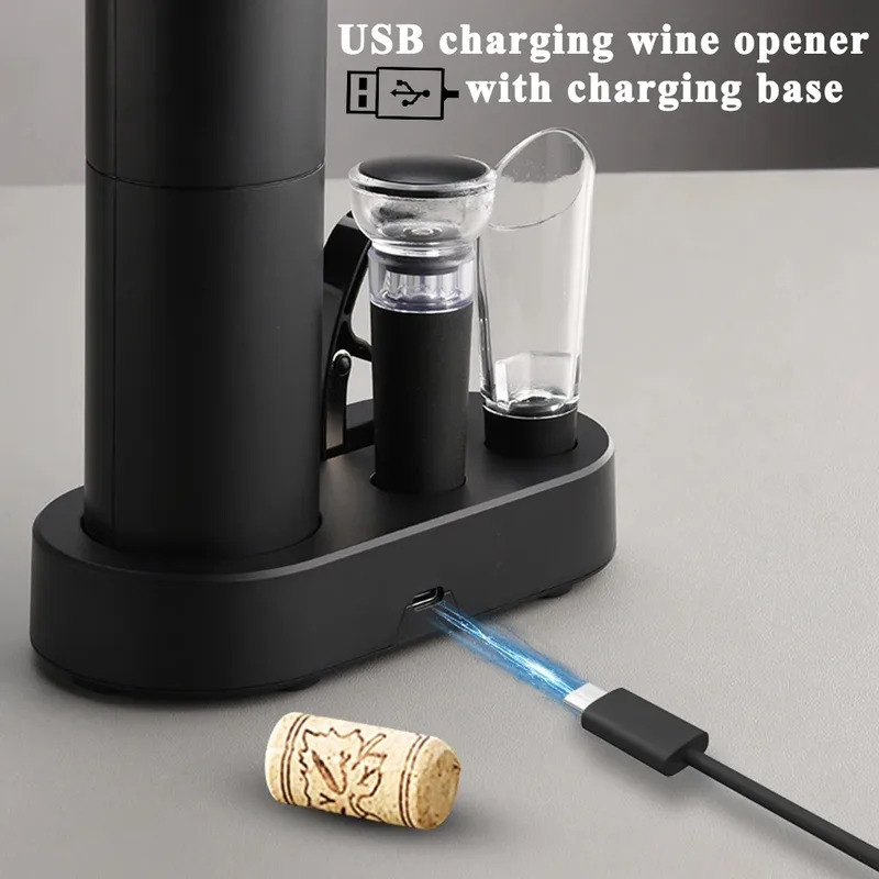 電動ワインオープナー 自動赤ワインコルクスクリュー 充電式ワ - Wine Opener Electric のレビューと価格